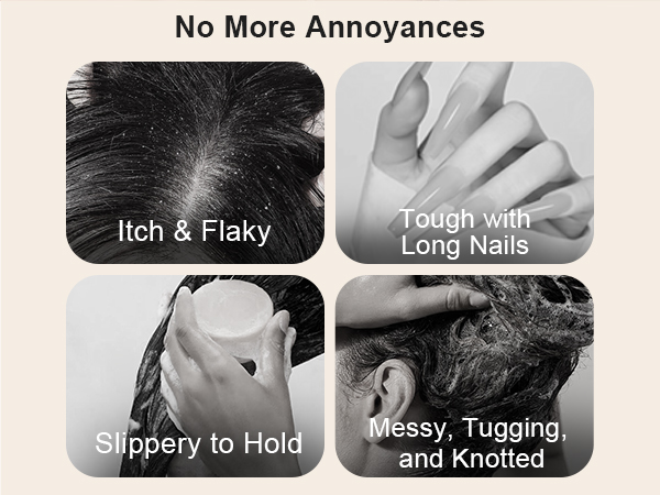 scalp brush with handle for women long nails