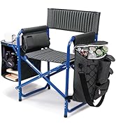 PICNIC TIME Fusion Camping Chair with Side Table and Soft Cooler, Outdoor Foldable Padded Camping...