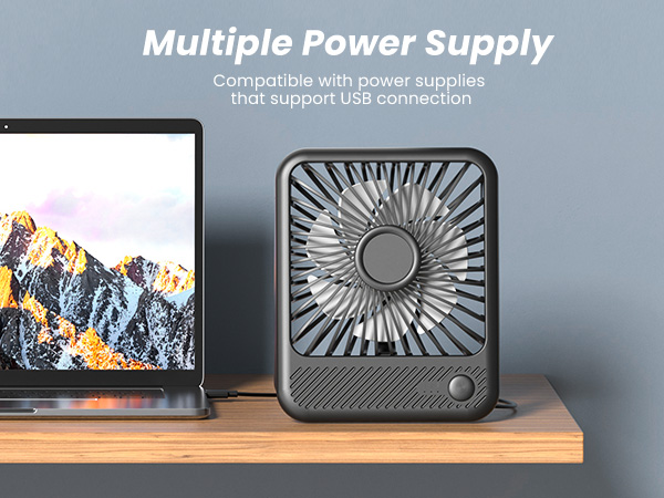 Koonie USB Desk Fan, Strong Wind Ultra Quiet Small Personal Fan