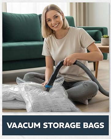 Bedding storage with premium vacuum storage bags for home organization