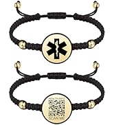 Theluckytag Medical Bracelets for Sport Men Women with QR Code Medical Alert ID Bracelets - Nylon...