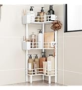 Orimade Rustproof 3 Tier Floor Standing Corner Shower Caddy Organizer with Toothbrush Holder, Lar...