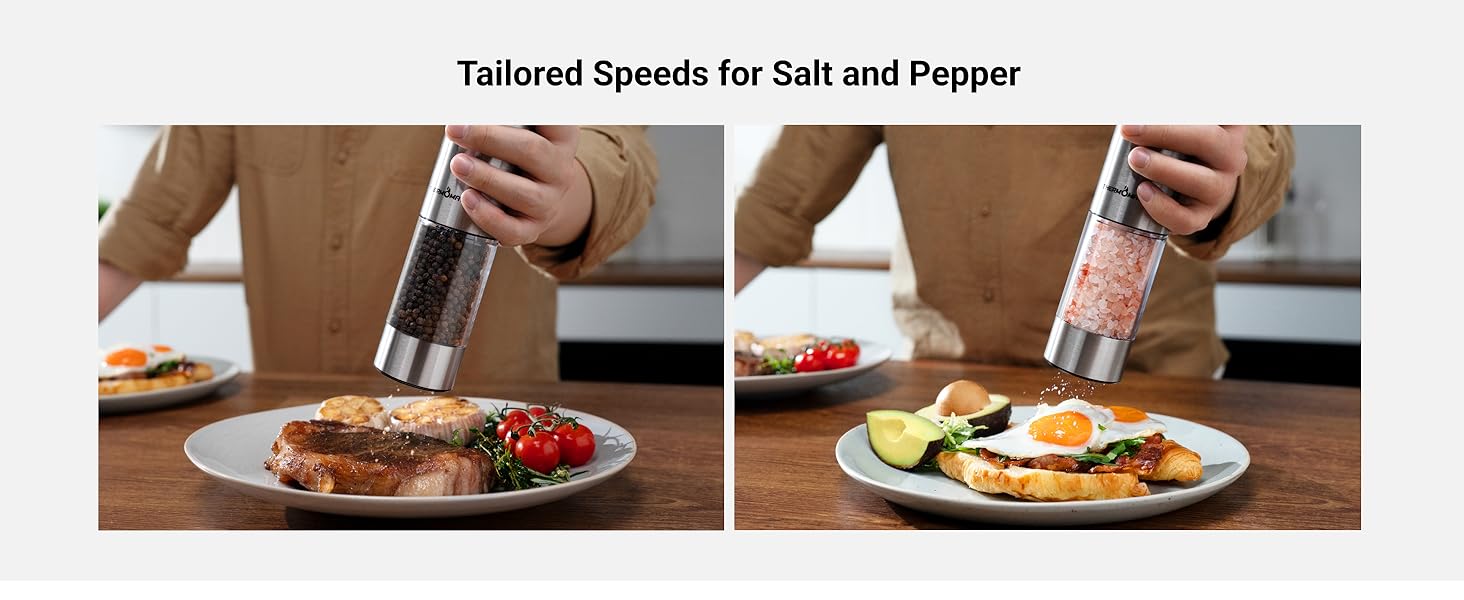 Tailored Speeds for Salt and Pepper