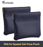Travelambo Leather Squeeze Coin Purse Pouch Change Holder 2pcs