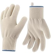 Hovico Heat Resistant Oven Gloves, BBQ Gloves Heat Resistant Cooking Oven Mitts with Fingers Gril...