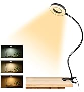 Clip on Light Reading Lights , 48 LED USB Desk Lamp with 3 Color Modes 10 Brightness, Eye Protect...
