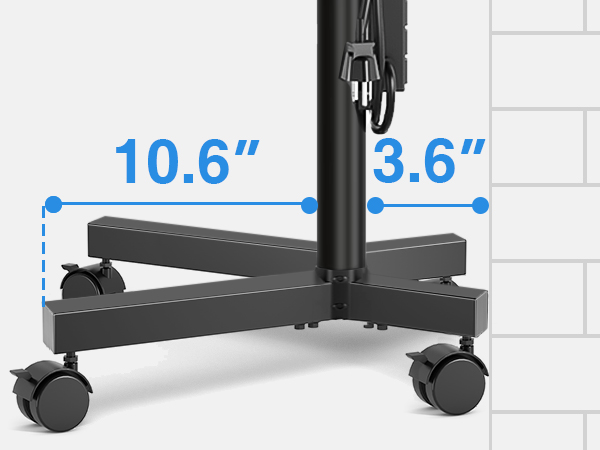 Mobile TV Cart with Power Outlet