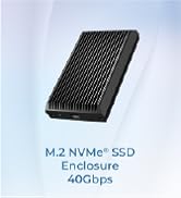 ICY BOX M.2 NVMe SSD Enclosure, USB4, 40Gbps, M.2 NVMe SSD, Aluminium Housing, Compatible with Wi...
