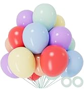 110pcs Pastel Balloons 12 Inch, Pastel color balloons Assorted Latex Ballons for Birthday Party D...