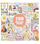 200PCS Easter Stickers, Inspirational Christian Stickers, Waterproof Planner Sticker for Water Bo...