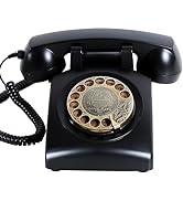 Sangyn Retro Rotary Phones for Landline with Mechanical Ringer, Volume Control, Redial, No AC Pow...