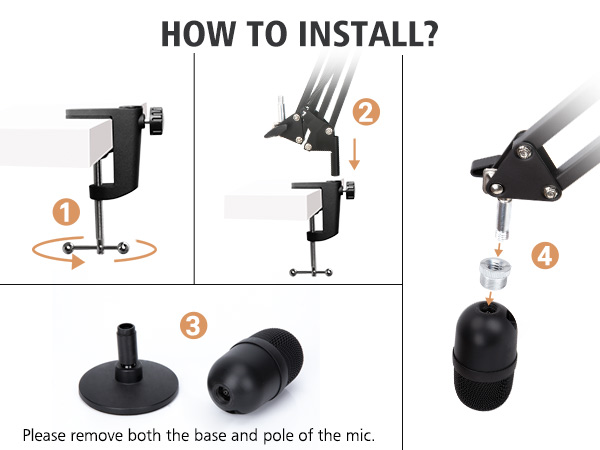 razer siren mini microphone boom stand 