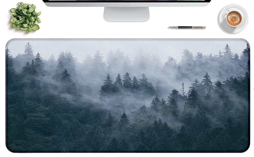 Large Elongated Gaming Mouse Pad With Stitched Edges