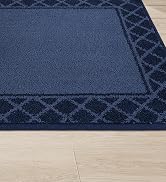 BEQHAUSE Door Mat Dirt Trapper Non Slip Entryway Rugs Absorbent Welcome Mat Low Profile Washable ...