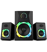 OROW Bluetooth Computer Speakers,18W PC Speakers with Subwoofer,Gaming Speakers with Bass,Support...