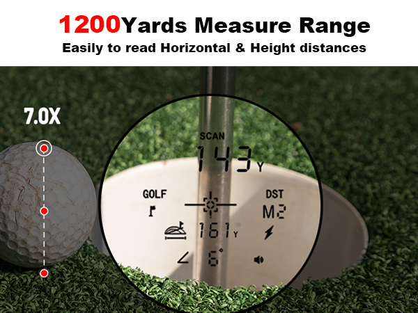 portable laser rangefinder with slope 7 magnification magnetic