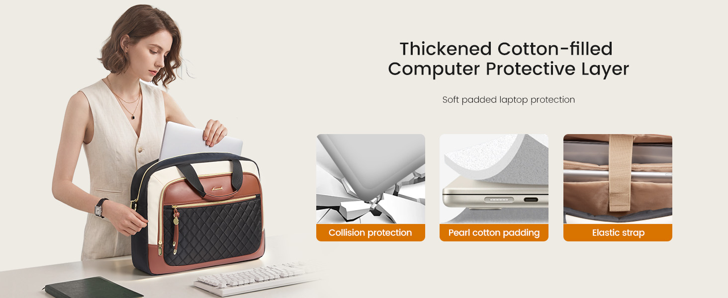 LOVEVOOK Laptop Briefcase for Women, Computer Messenger Shoulder Bags