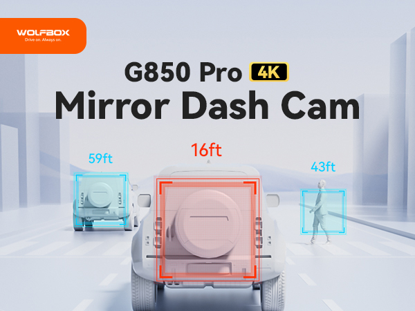 dash cam front and rear mirror