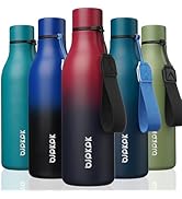 BJPKPK Insulated Water Bottles, 18 oz Stainless Steel Metal Water Bottle with Strap, BPA Free Lea...