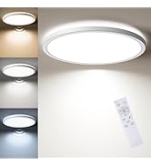 Matane Motion Sensor LED Ceiling Light with Remote, 12 Inch Wired Flush Mount Light 3000K 4000K 5...