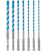 toolant Concrete Drill Bit Set &amp; Masonry Drill Bit Set, Shockproof Hex Shank Drill Bit Set (7pcs)...