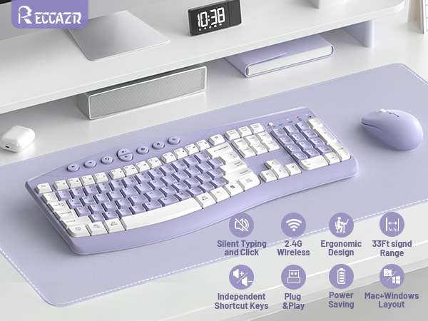 ergonomic keyboard and mouse 1