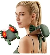 LOVMASSG Shoulder and Neck Massager with Heat, Palm-Like Kneading, 3 Adjustable Speeds, Ergonomic...