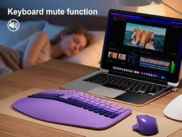 Ergonomic Wireless Keyboard Mouse