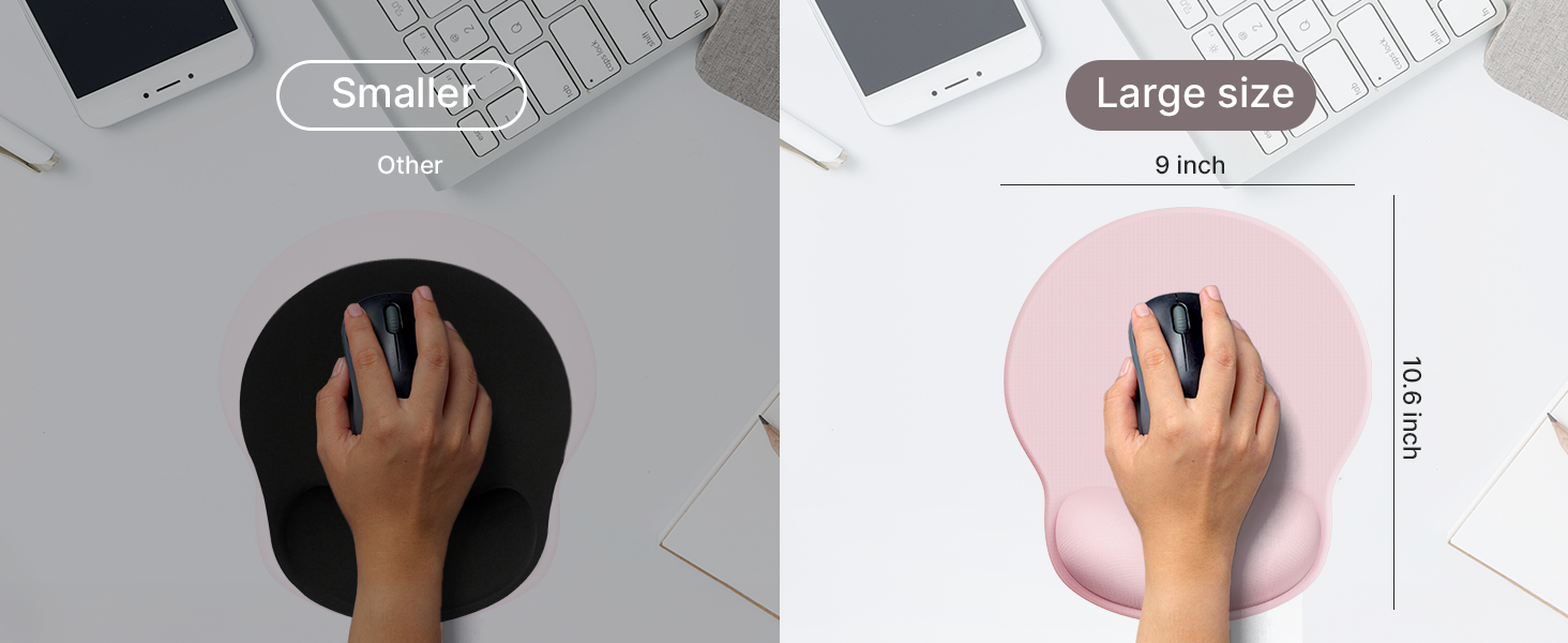 mouse pad with wrist support