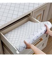 Shinlendid Drawer and Shelf Liner for Kitchen Cabinets, Non-Adhesive Strong Grip Cabinet Liners f...