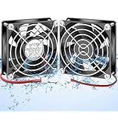 WDERAIR 80 x 25mm 12Volt Waterproof and Dustproof IP67 Rated Mini Exhaust Fan 2800RPM for Refrige...