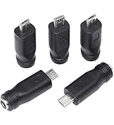 SinLoon USB Micro to DC Adapter USB Micro Male to DC 5.5x2.1mm DC Female Connector Charge Barrel ...