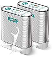 Dental Floss Picks Dispenser 2 Box-Professional Shred Resistant Flossers-176 Count LIAMOSS Superf...