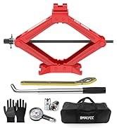 IMAYCC Car Jack Kit Scissor Jack for Car Spare Tire Changing Kit,Portable Tire Jack Repair Kit wi...