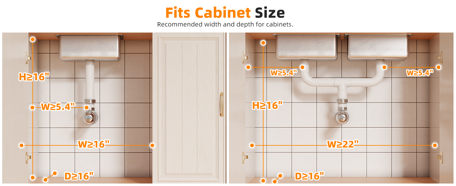 Simple Trending Under Sink Organizer 2 Pack L-Shaped