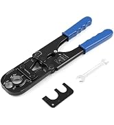 Delgada PEX Crimping Tool 1/2" &amp; 3/4" Combo PEX Crimper Kit for Crimping Copper Rings with Go/No-...