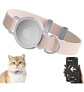 AirTag Cat Collar, Ultra Elastic Cat Tracker Collar with Apple Air Tag Holder, [Lightweight &amp; Scr...
