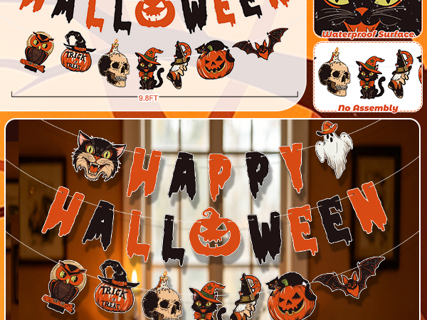Halloween banners inside