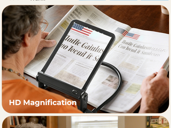 magnifying glasses with light