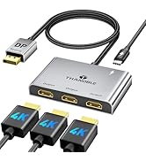 DisplayPort to HDMI Splitter for Multi Monitor Adapter, HDMI Splitter Extended Display 1 in 3 Out...
