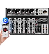 NEW BAXS Professional Audio Mixer,6 Channel Audio Interface Sound Board Mixing Console System wit...