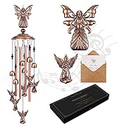 YHmall Angel Wind Chimes for Outside, Christmas Angel Gifts for Women Memorial Wind Chimes, 36" S...