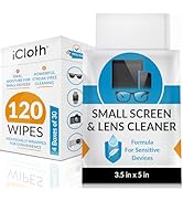 iCloth Screen Cleaning Wipes for Easy and Fast Shine on Smartphones, Tablets and Computers [iC120...