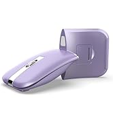 HXMJ-Foldable Bluetooth Travel Mouse,Wireless Portable 2.4G Arc Mice,Multi-Device (Bluetooth+2.4G...