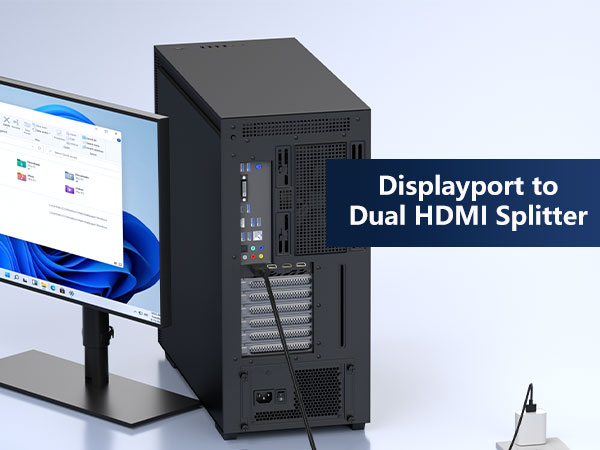 DisplayPort to Two HDMI Monitors