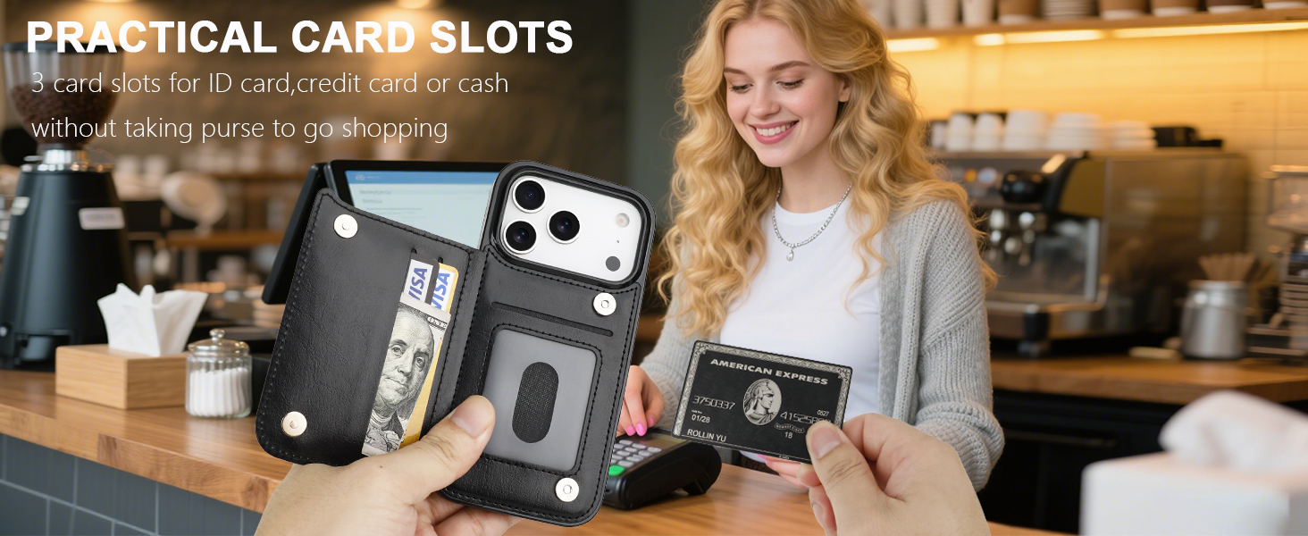 ONETOP Wallet Card Case for iPhone 17 Pro