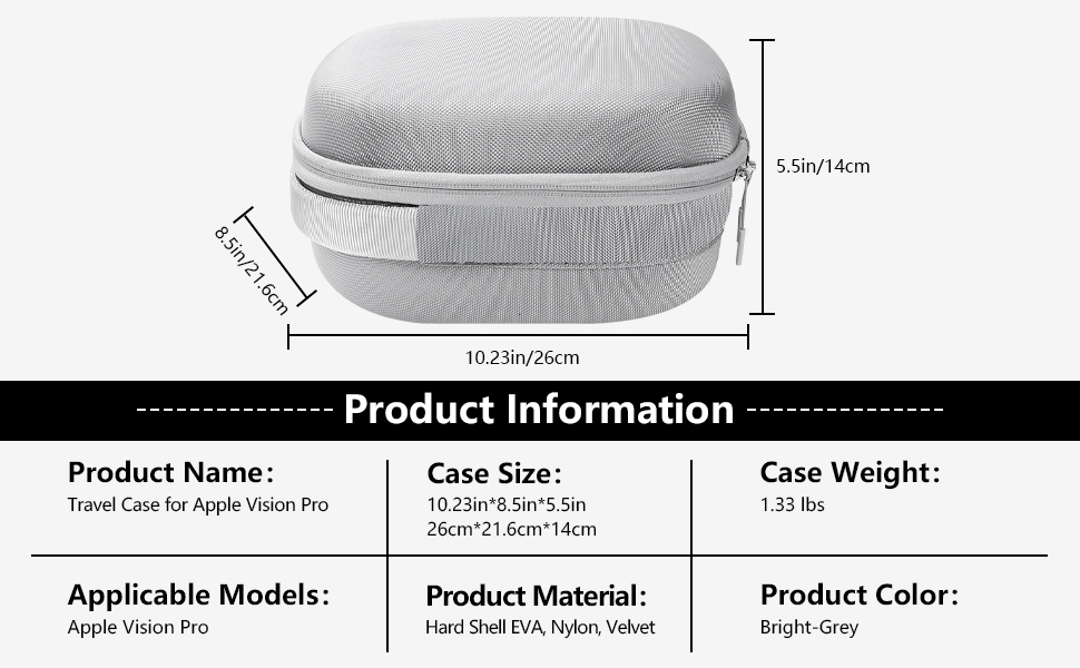 apple vision pro accessories case hard compact small