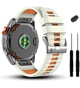 ZPJPPLX 20mm Compatible with Garmin Fenix 7S 7S Pro 6S 6S Pro 5S 5S Plus Watch Band,Soft Silicone...