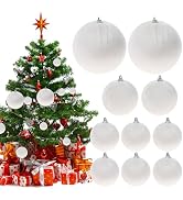 ZningEsxi 10pcs Velvet Christmas Ornaments Ball Handmade Fabric Xmas Hanging Balls Mixed Size DIY...