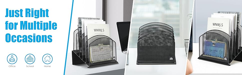 Inclined desk file organizer